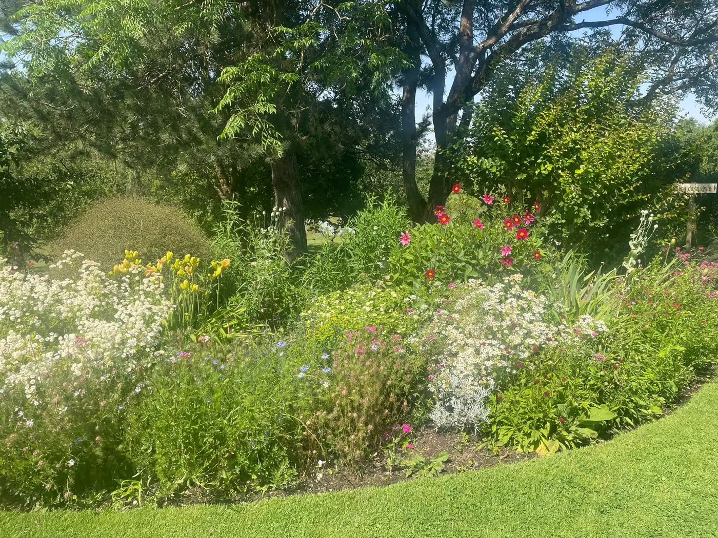 Massifs fleuris dans les Jardins de Coursiana